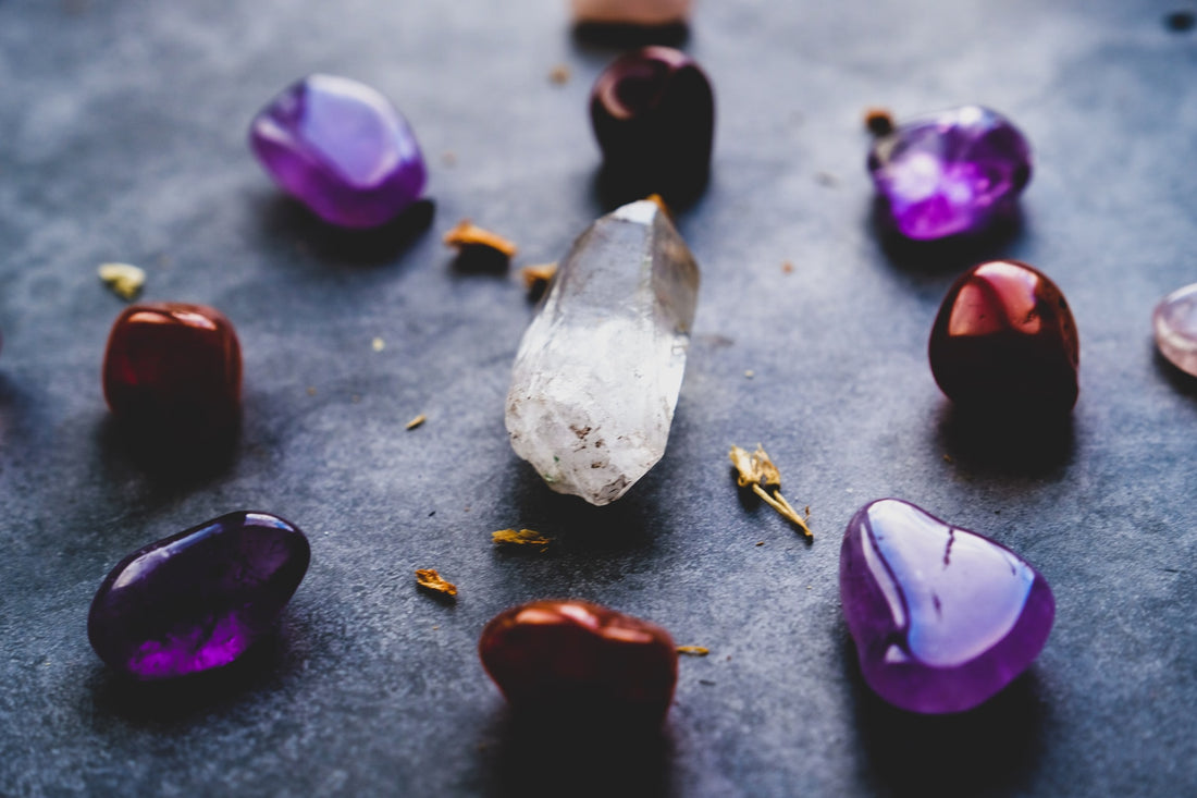 Gemstones and crystals against envy