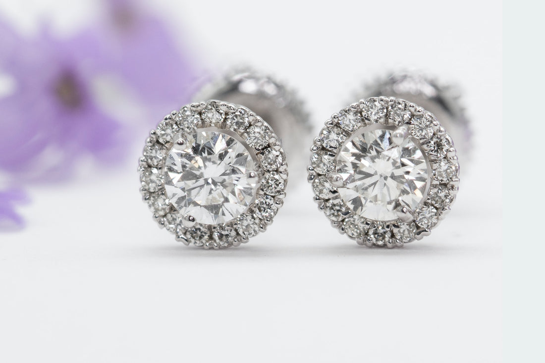 Moissanite Platinum Earrings