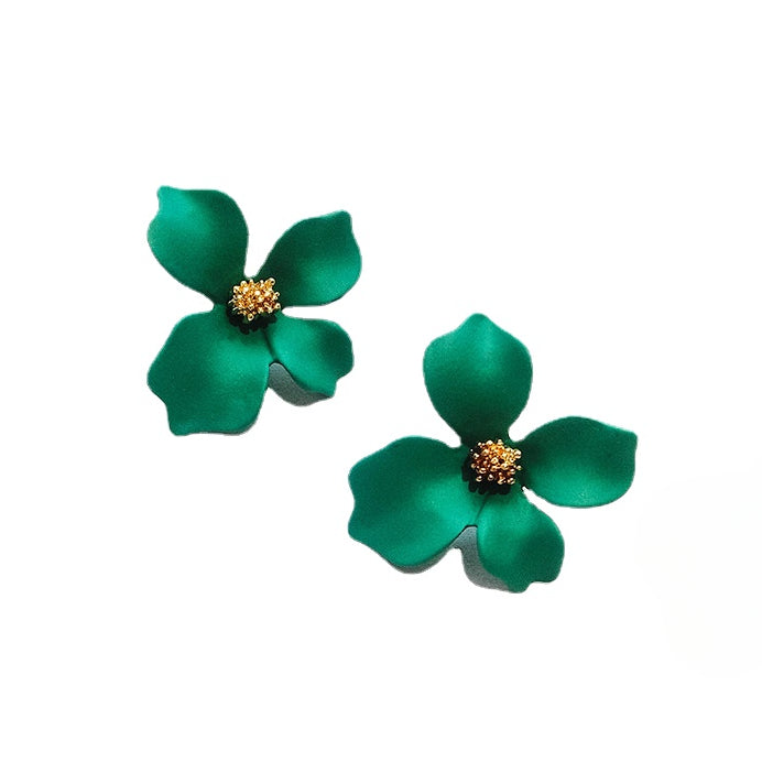 Korean Daisy Flower Earrings with Metal Needles - Vienna Verve Collection