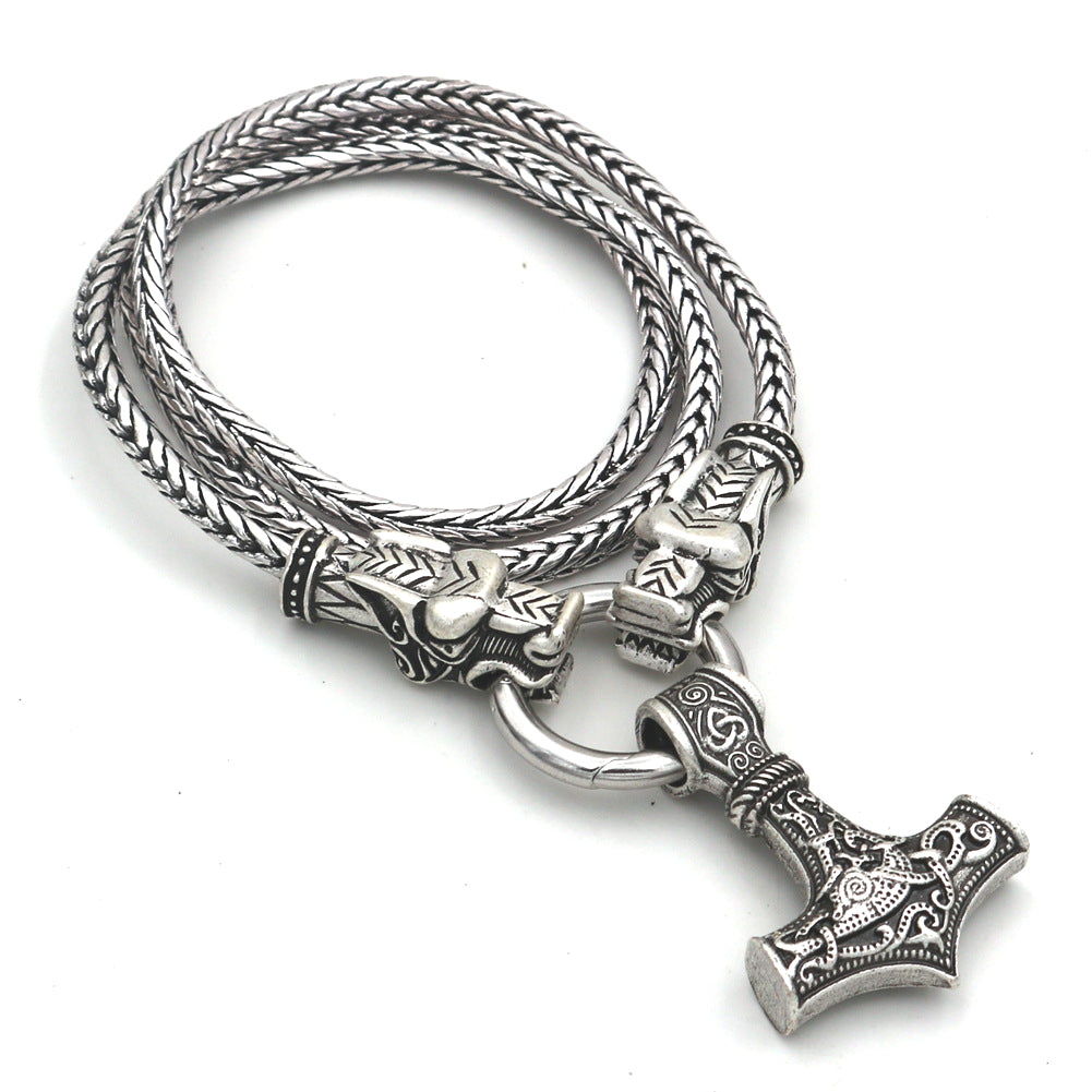 Legendary Viking Thor Hammer Necklace - Men's Talisman Pendant from Norse Legacy Collection