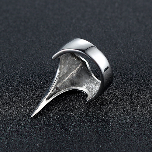 Personalized Retro Punk Eagle Beak Ring for Men - European and American Fashion in Titanium Steel