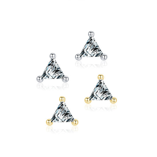 Classic Silver Zircon Earrings for Women