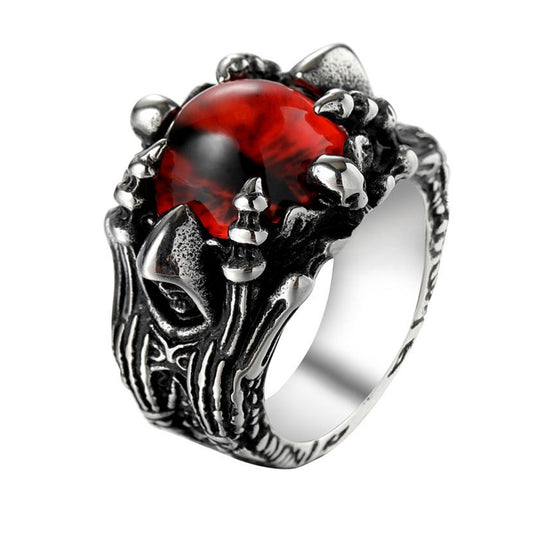 Halloween Wizard Ghost Eyes Titanium Steel Ring for Men