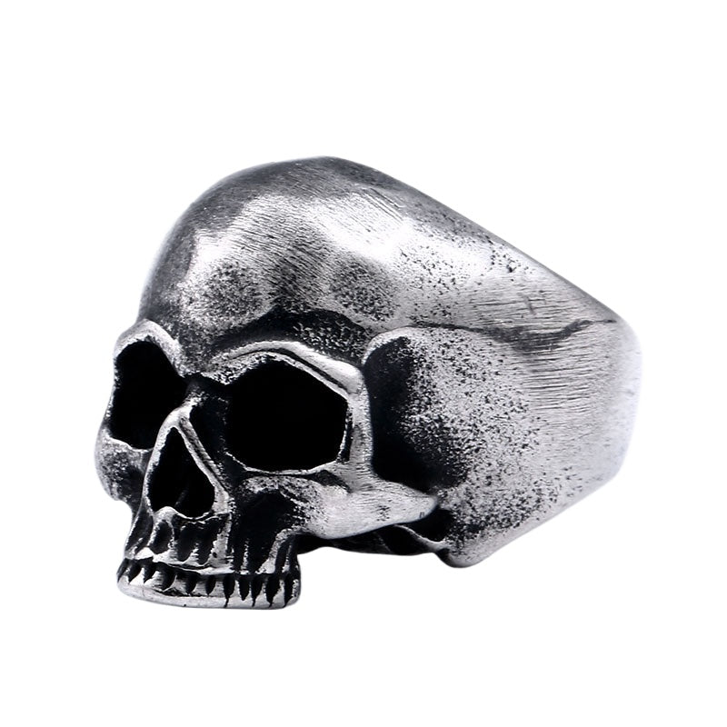 Personalized Men's Punk Skull Titanium Steel Ring - Creative Cross-Border Jewelry Wholesale