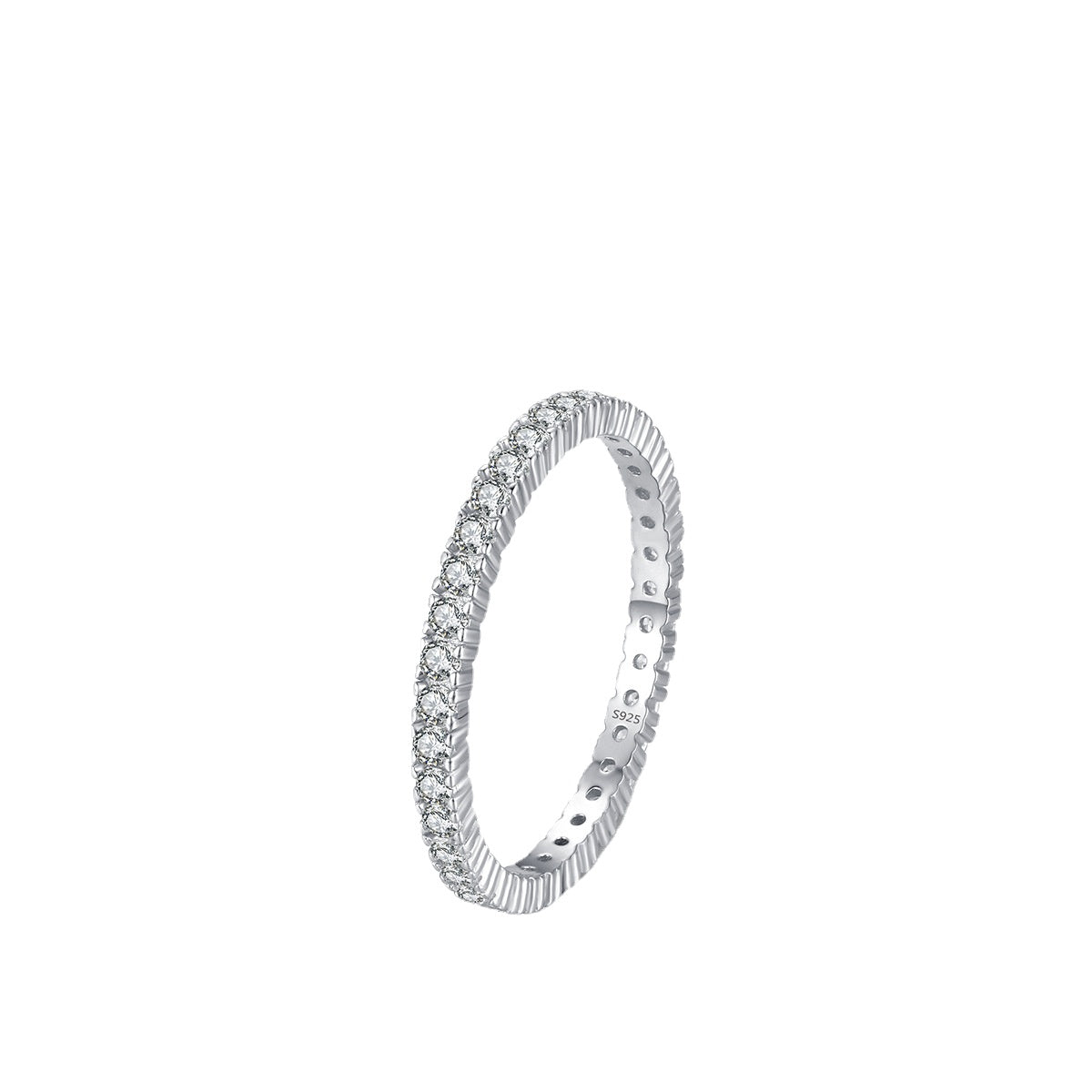 Everyday Genie Sterling Silver Zircon Stacking Ring for Women