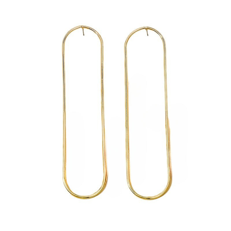 Exaggerated Geometric Cutout Earrings - Vienna Verve Collection