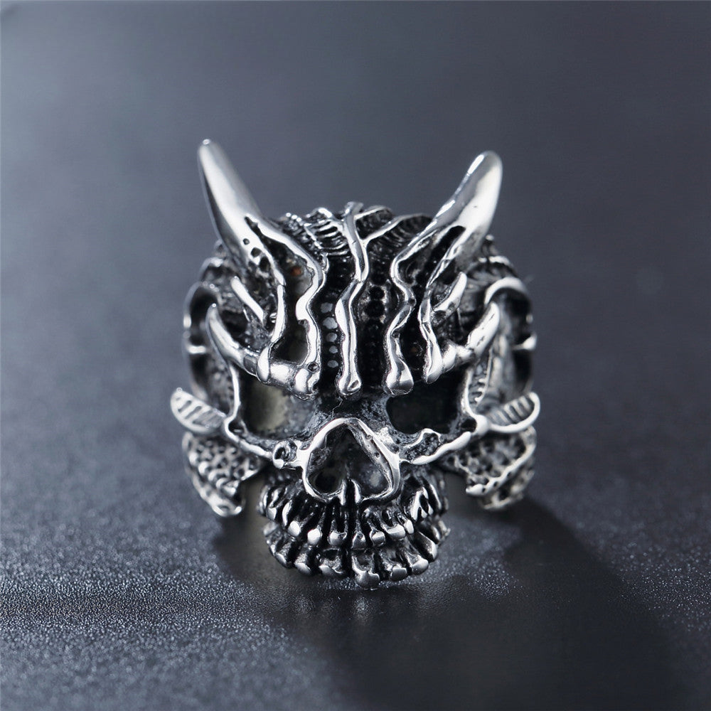 Monster Skull Titanium Steel Ring for Men