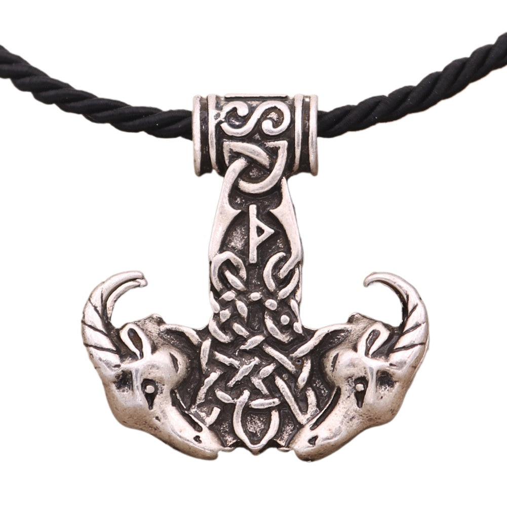 Mystic Nordic Goat Hammer Necklace for Men - Wholesale Manufacturer