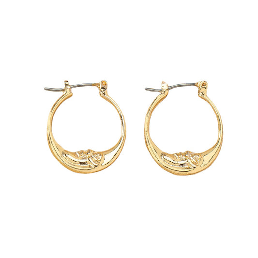 Alloy Moon Earrings with Vienna Verve Design