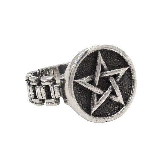 Retro Five-pointed Star Titanium Ring for Men