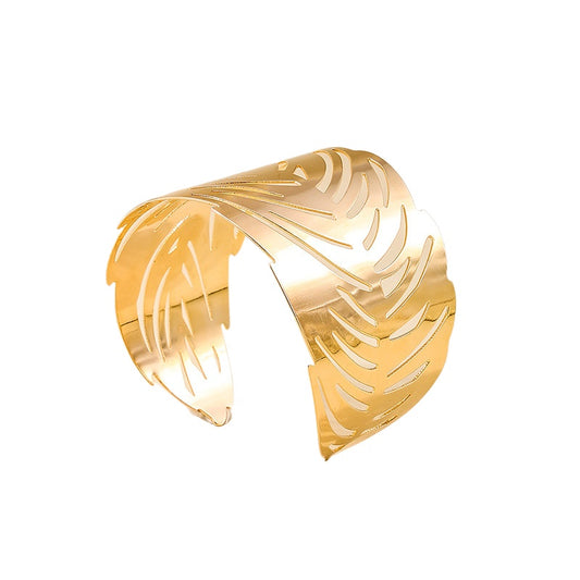 Extravagant Retro Hollow Leaf Bracelet by Planderful - Vienna Verve Collection