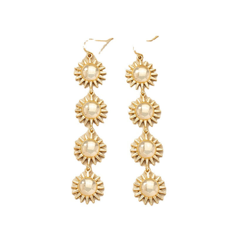 Exaggerated Sunflower Earrings - Vienna Verve Collection