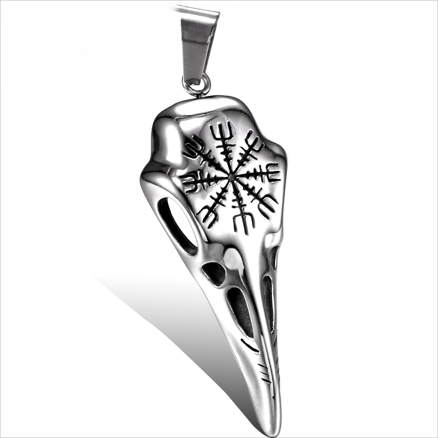 Viking-Inspired Titanium Steel Pendant for Men - Retro European and American Fashion Design