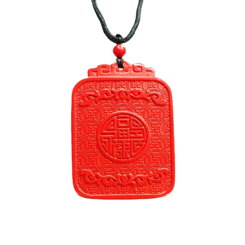 Flower Blossoms Cinnabar Stone Sterling Silver Buddha Pendant