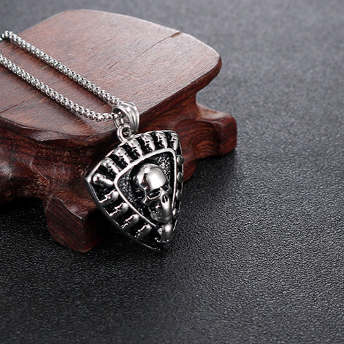 Stylish Punk Skull Pendant in Titanium Steel for Men - Wholesale Fashion Jewelry