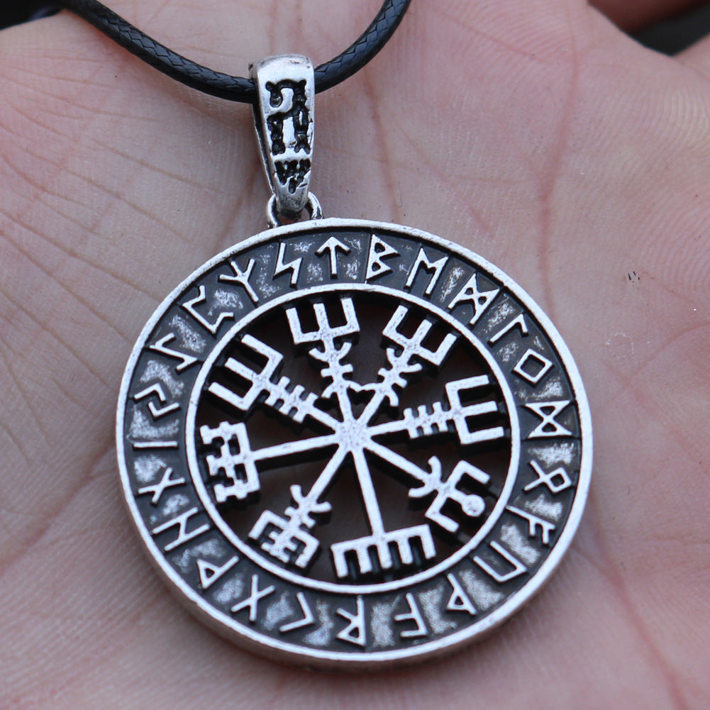 Viking Compass Rune Necklace Pendant - Norse Legacy Collection