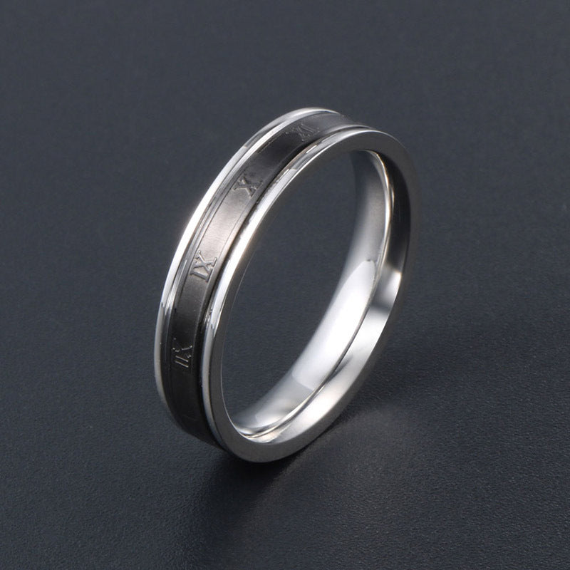 Punk Street Style Titanium Steel Ring for Men - Japanese and Korean Fashion Element Design