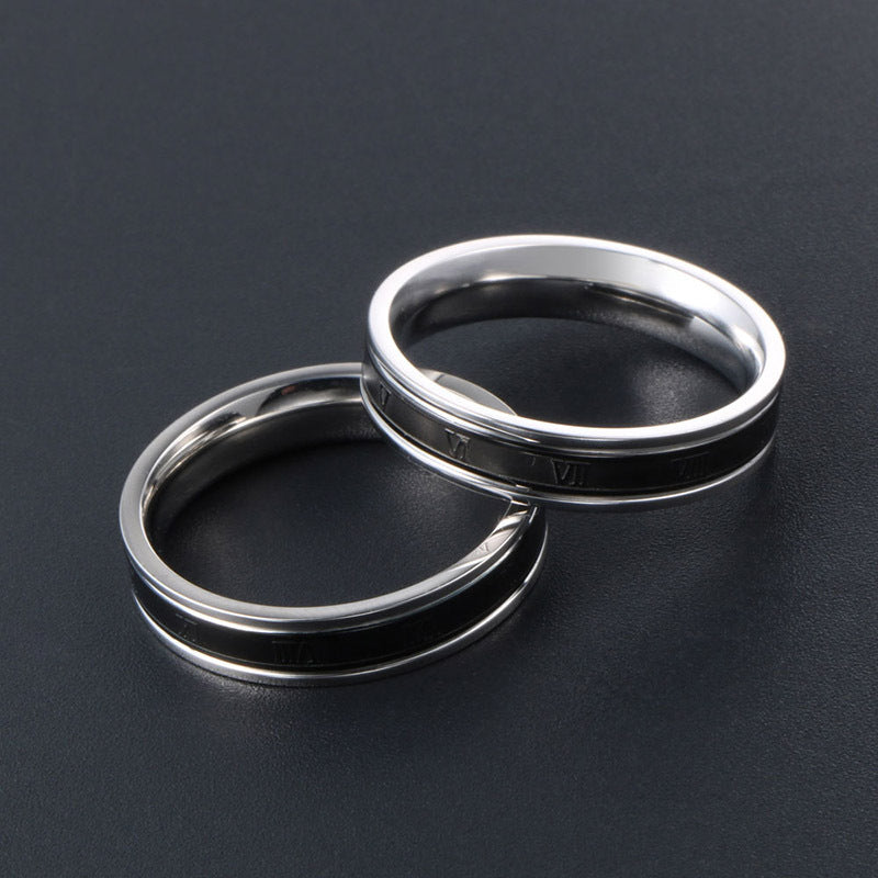 Punk Street Style Titanium Steel Ring for Men - Japanese and Korean Fashion Element Design