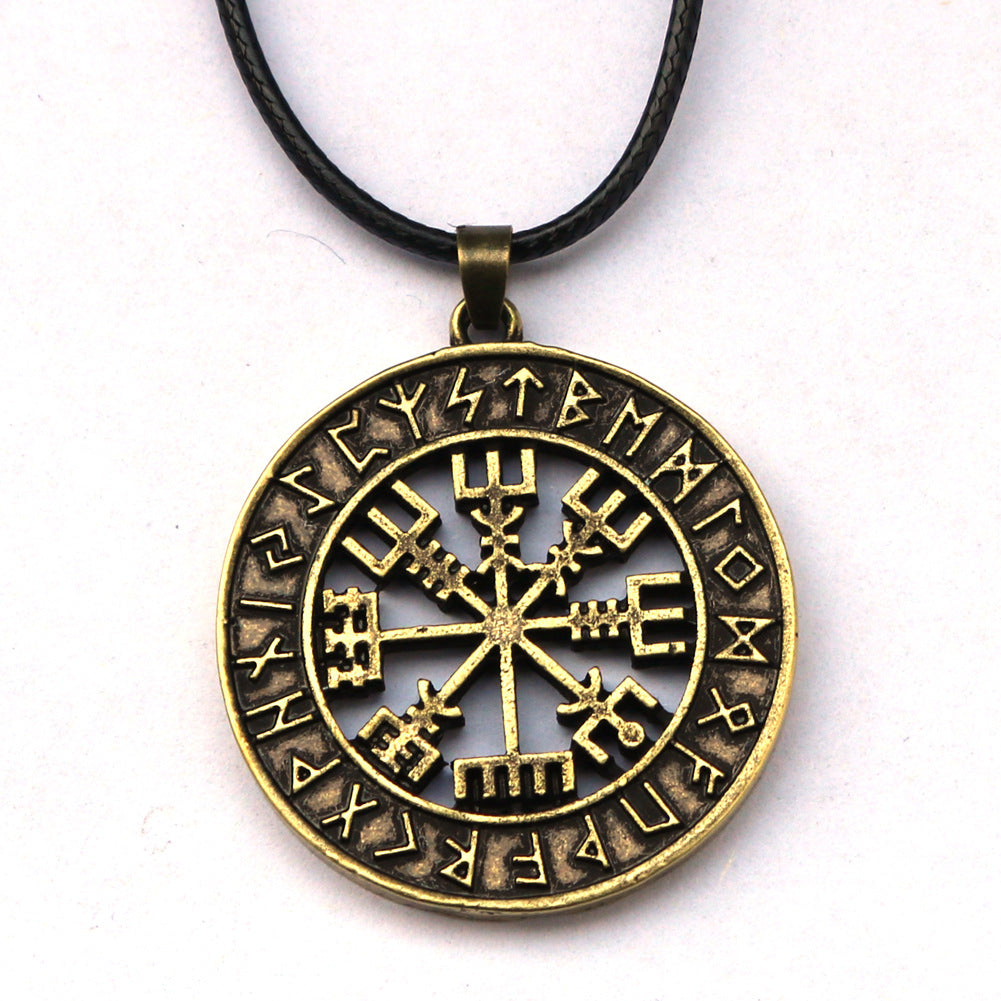 Viking Heritage Men's Necklace with Sailing Compass Detail