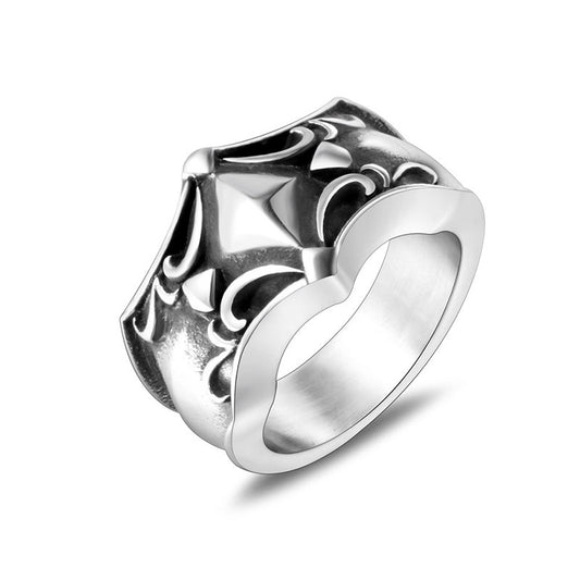 Titanium Steel Men's Retro Trend Ring - Wholesale Jewelry Collection