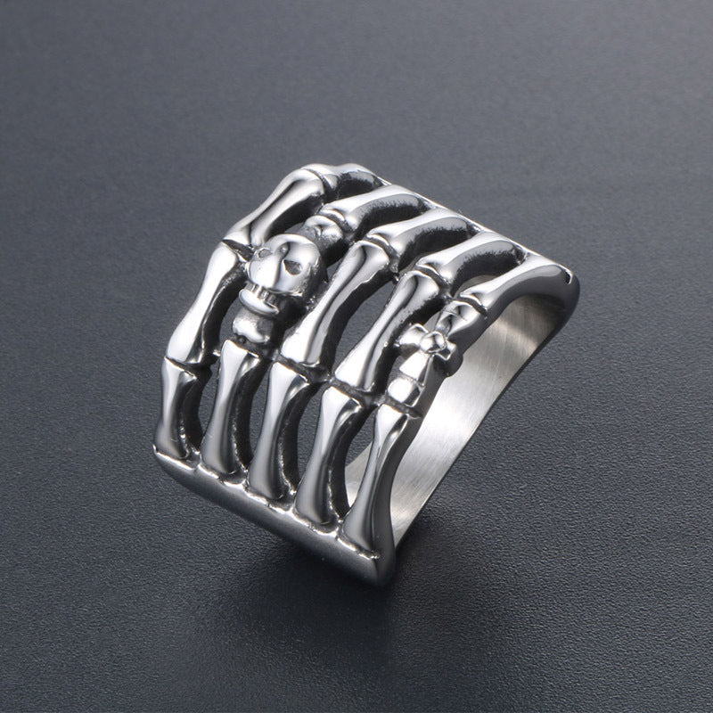 Ghost Claw Titanium Steel Punk Ring for Men - Trendy Fashion Jewelry