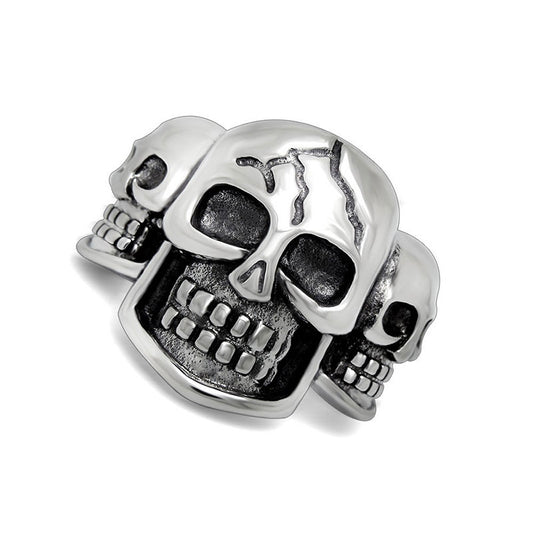 Titanium Steel Skull Ring for Men - Retro Punk Style Jewelry Trend