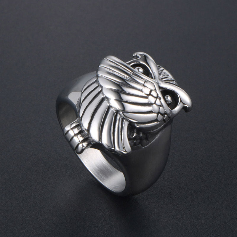 Stylish Retro Titanium Steel Ring for Men and Women - Wholesale Fashion Hipster Jewelry