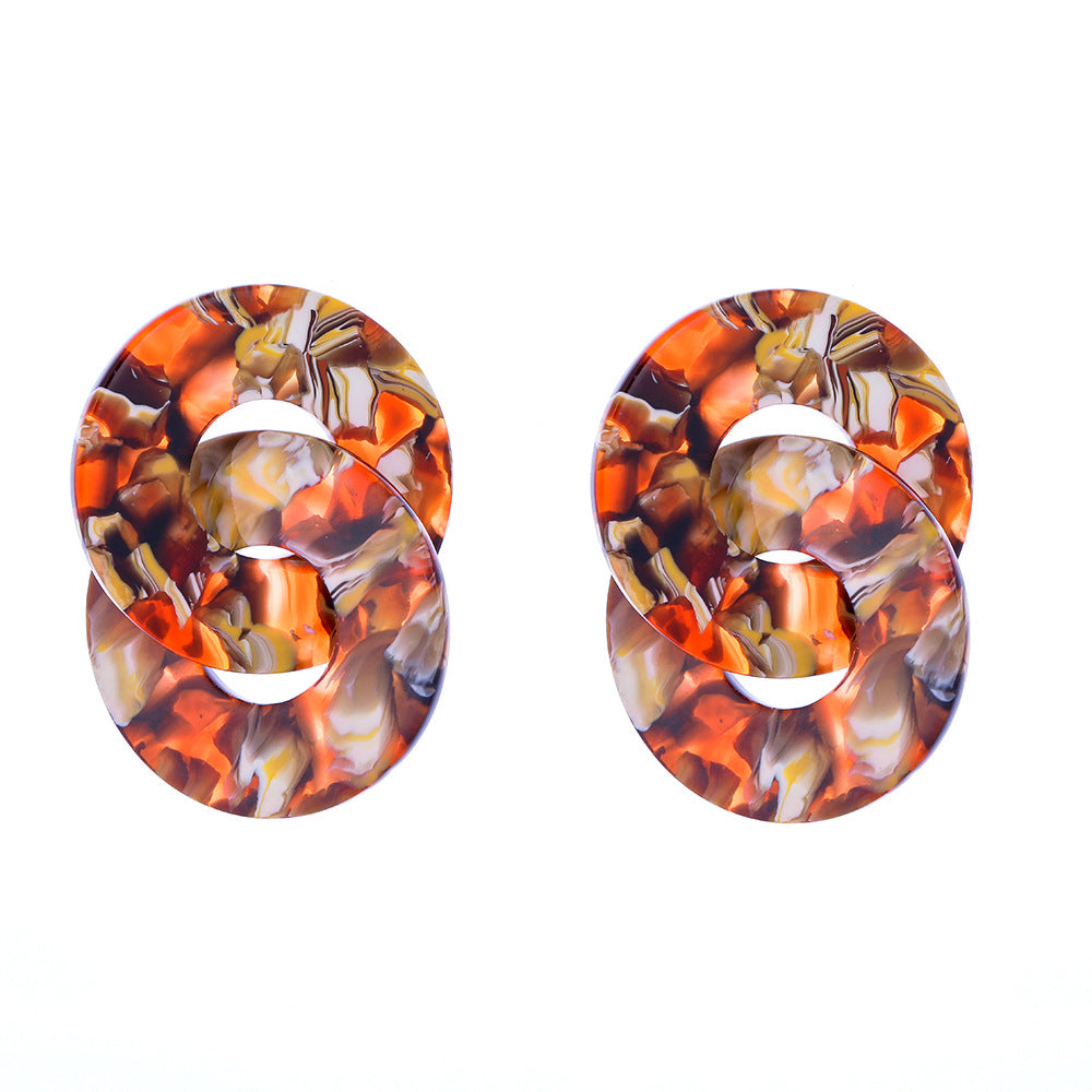 Wholesale Vienna Verve Resin Earrings With Metal Needle