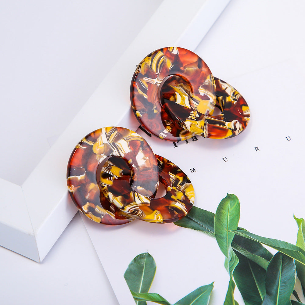 Wholesale Vienna Verve Resin Earrings With Metal Needle