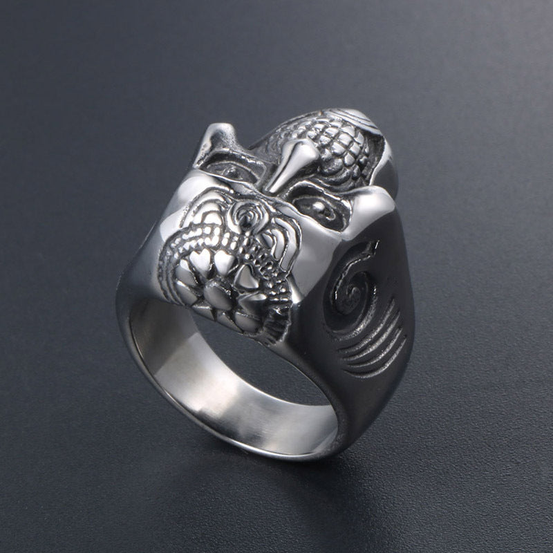 Men's Punk Gothic Skull Ring in Titanium Steel – Wholesale Jewelry for Unique Personalities