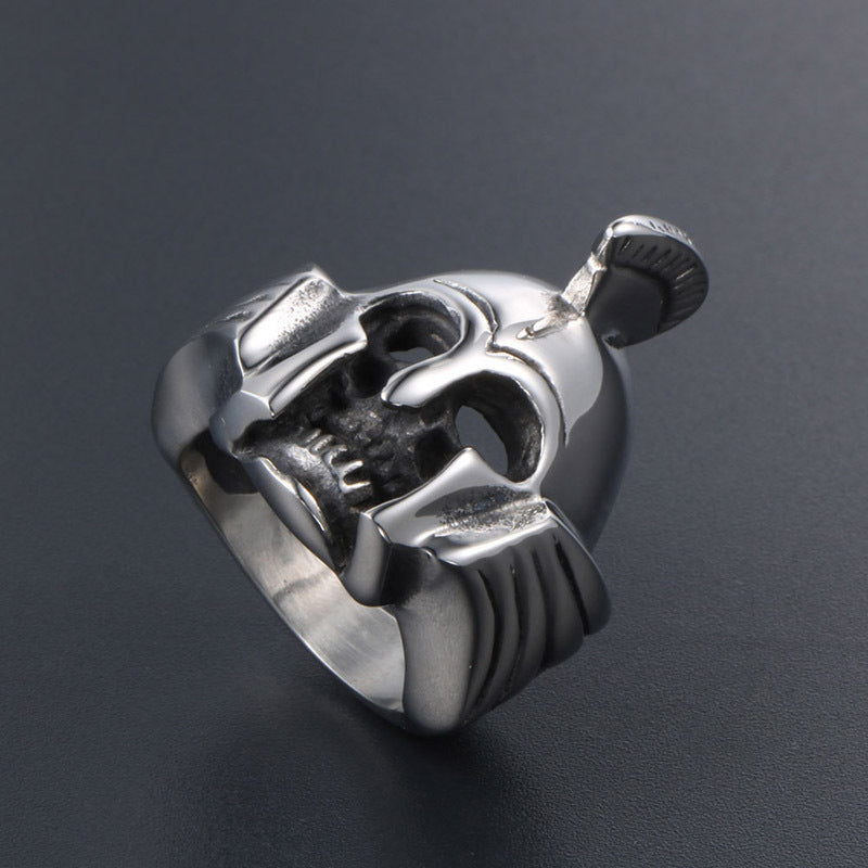 Stylish Vintage Titanium Steel Ring for Men - Unique Fashion Jewelry