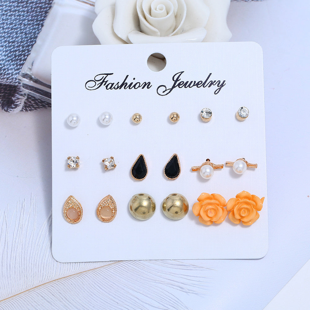 European Floral Pearl Earring Set - Planderful Vienna Verve Collection