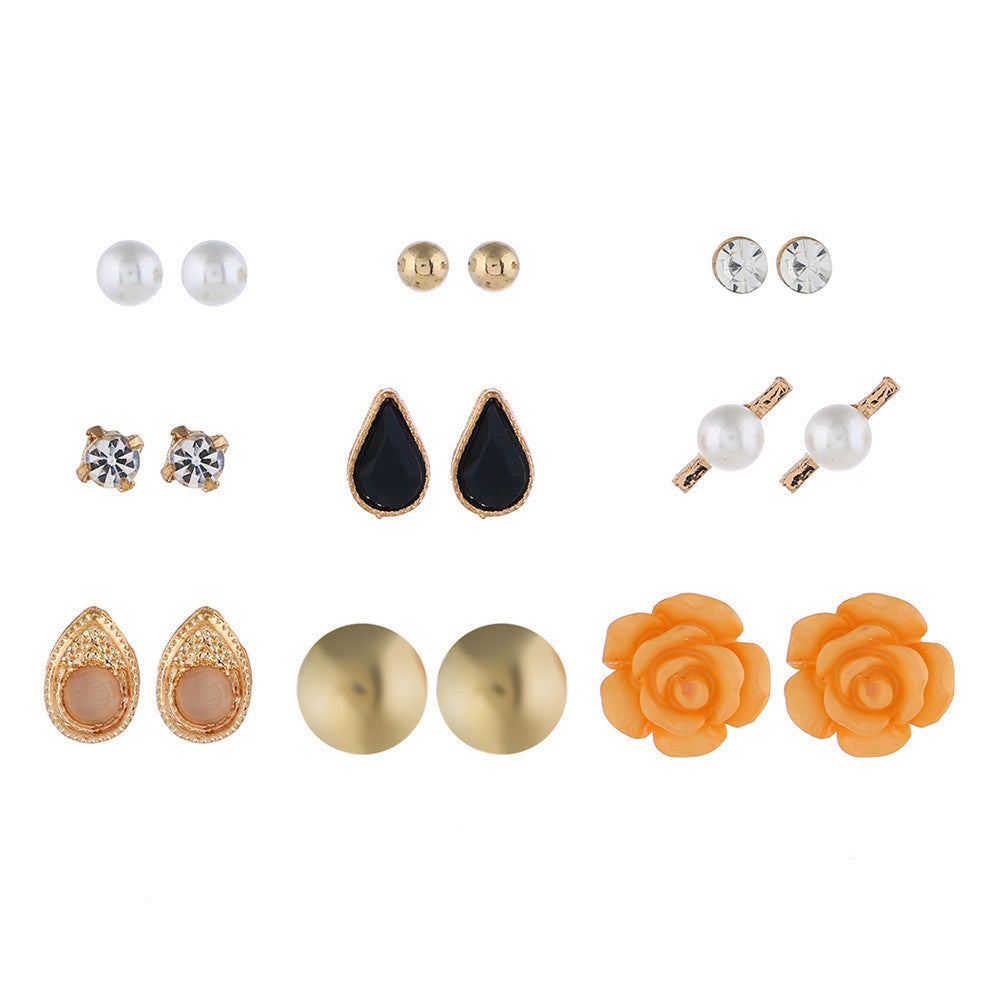 European Floral Pearl Earring Set - Planderful Vienna Verve Collection