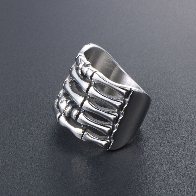 Ghost Claw Titanium Steel Punk Ring for Men - Trendy Fashion Jewelry