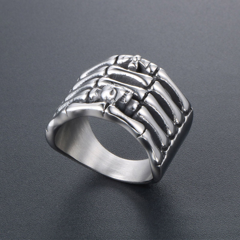 Ghost Claw Titanium Steel Punk Ring for Men - Trendy Fashion Jewelry