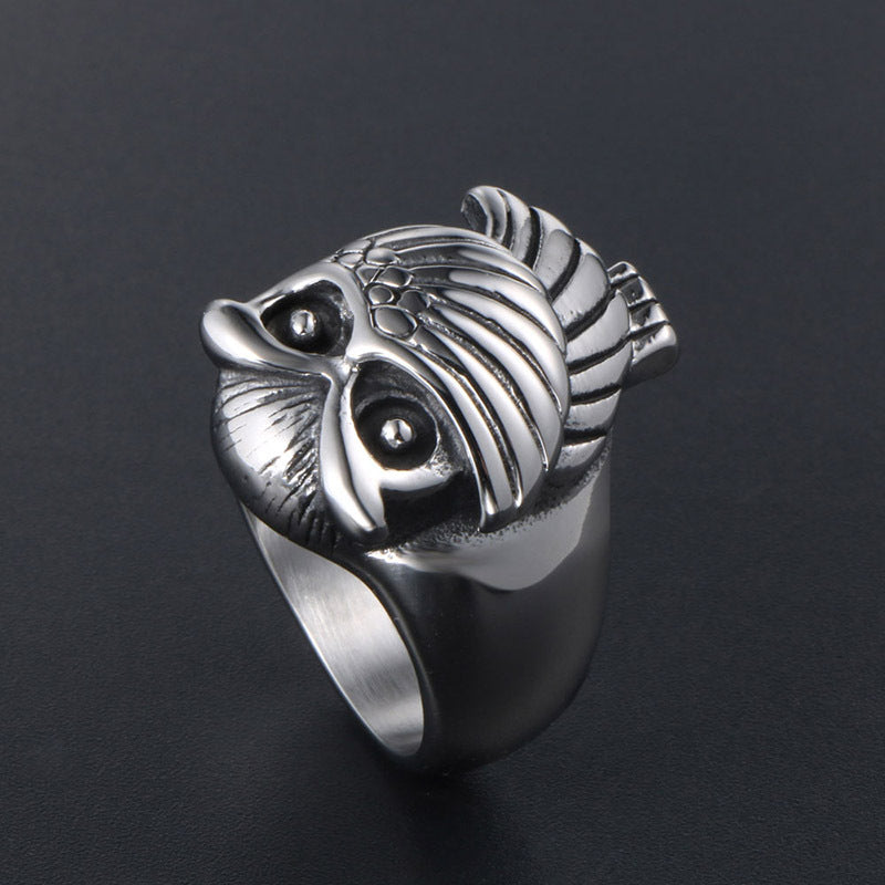 Stylish Retro Titanium Steel Ring for Men and Women - Wholesale Fashion Hipster Jewelry