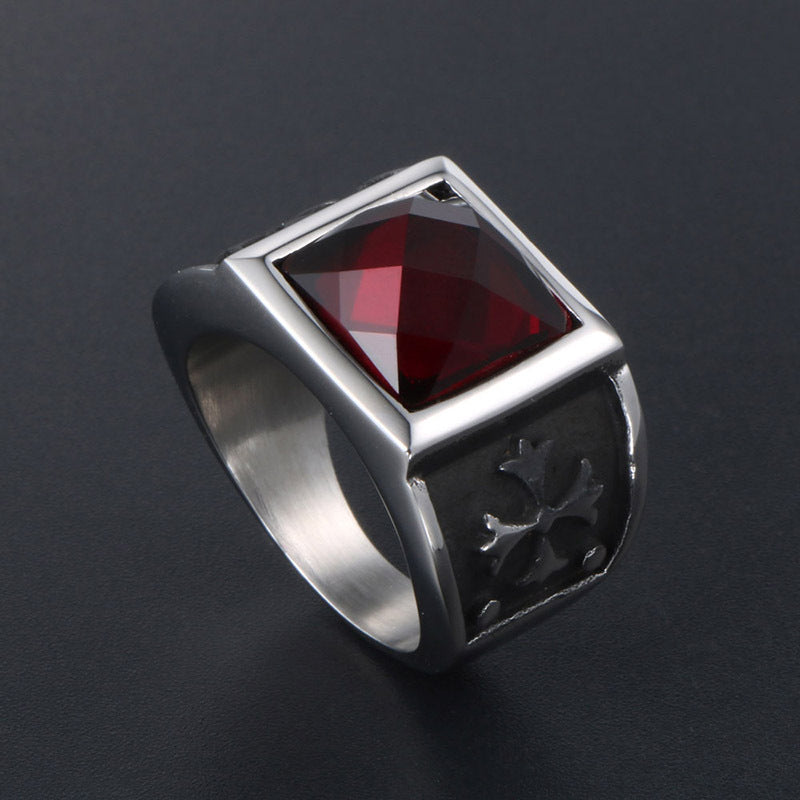 Personalized Two-Tone Gothic Couple Ring for Men - Statement Jewelry Accessory