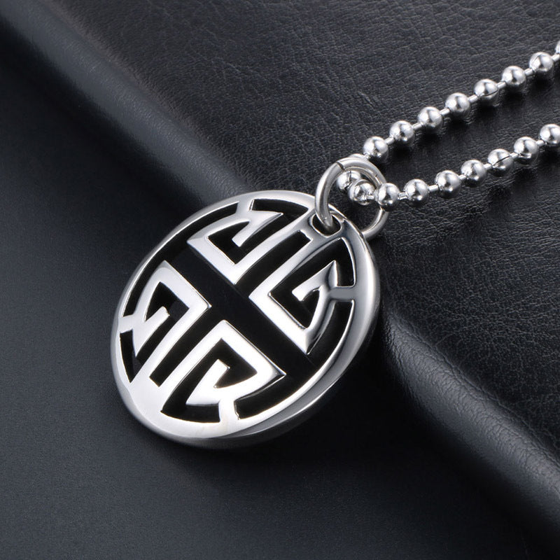 Vintage-Inspired Hollow Double Circle Pendant Necklace for Women