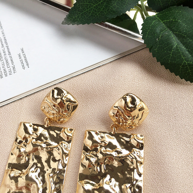 Retro Chic European and American Alloy Statement Earrings - Vienna Verve Collection