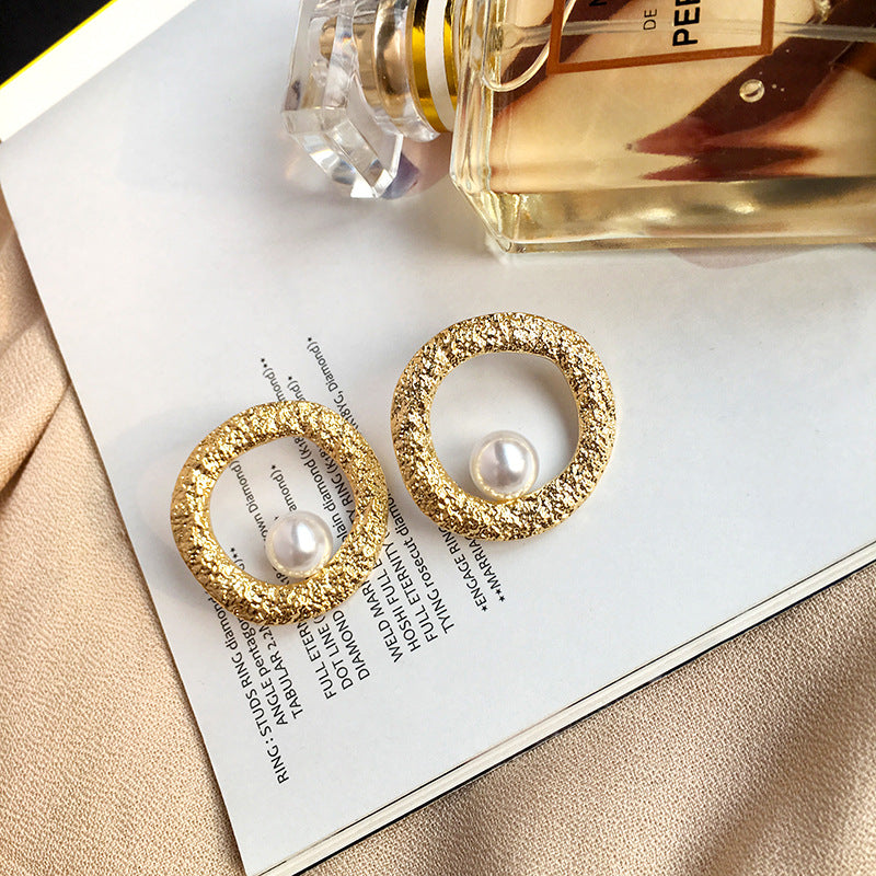 Wholesale Cross-Border Trade Irregular Circle Earrings - Vienna Verve Collection