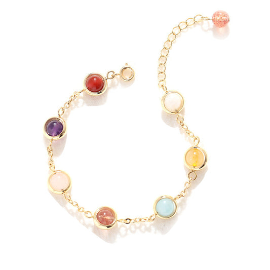 Enchanted Rainbow Sugar Bead Sterling Silver Bracelet from Sweet Forest Collection