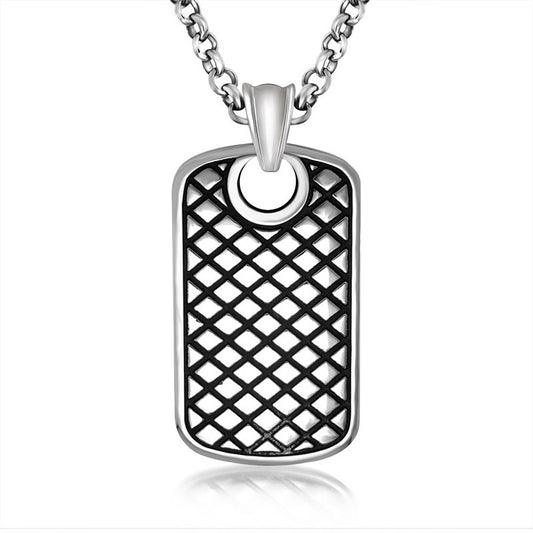 Customizable Men's Pendant - Retro American Soldier Tag in Titanium Steel Jewelry