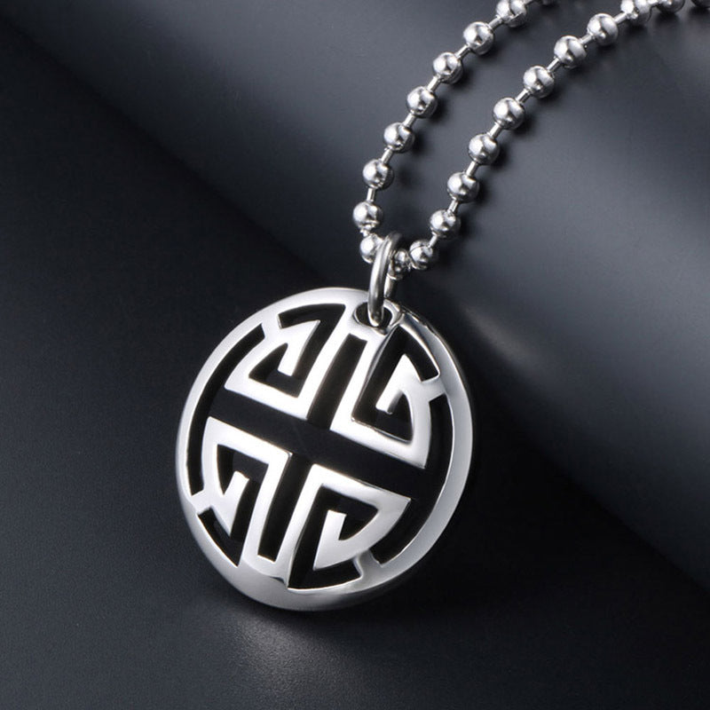 Vintage-Inspired Hollow Double Circle Pendant Necklace for Women