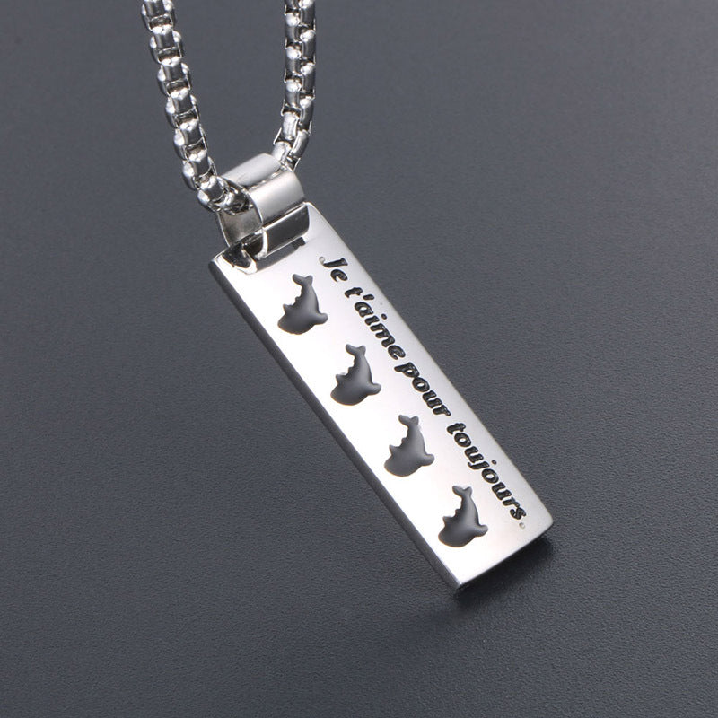 Charming Dolphin Pendant Necklace in Durable Titanium Steel - Unisex Korean Fashion Accessory