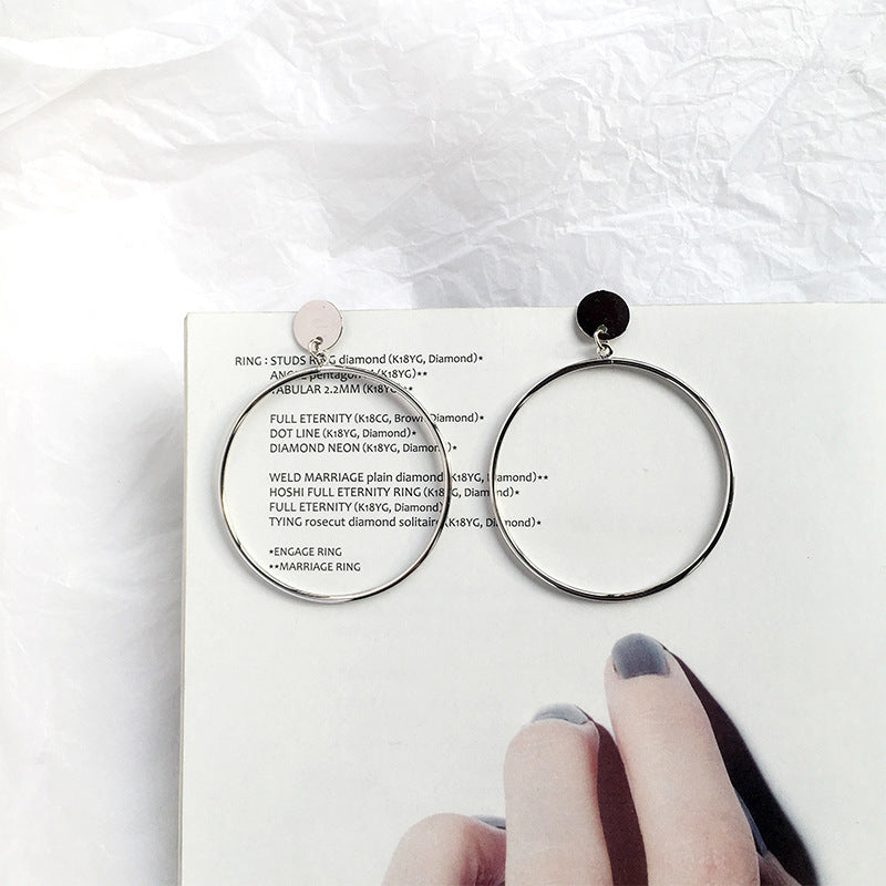 Fashionable Metal Circle Earrings Bulk Purchase Opportunity