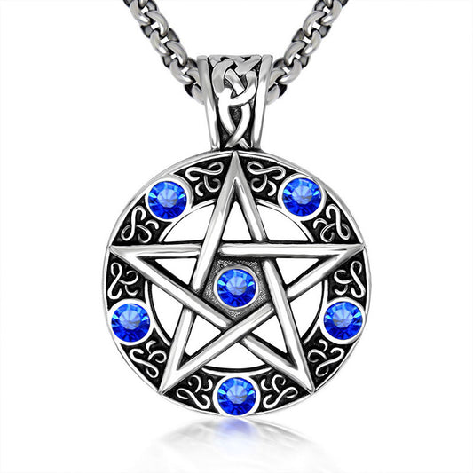 Customizable Couples Pentagram Necklace - Trendy Korean Gift for Him