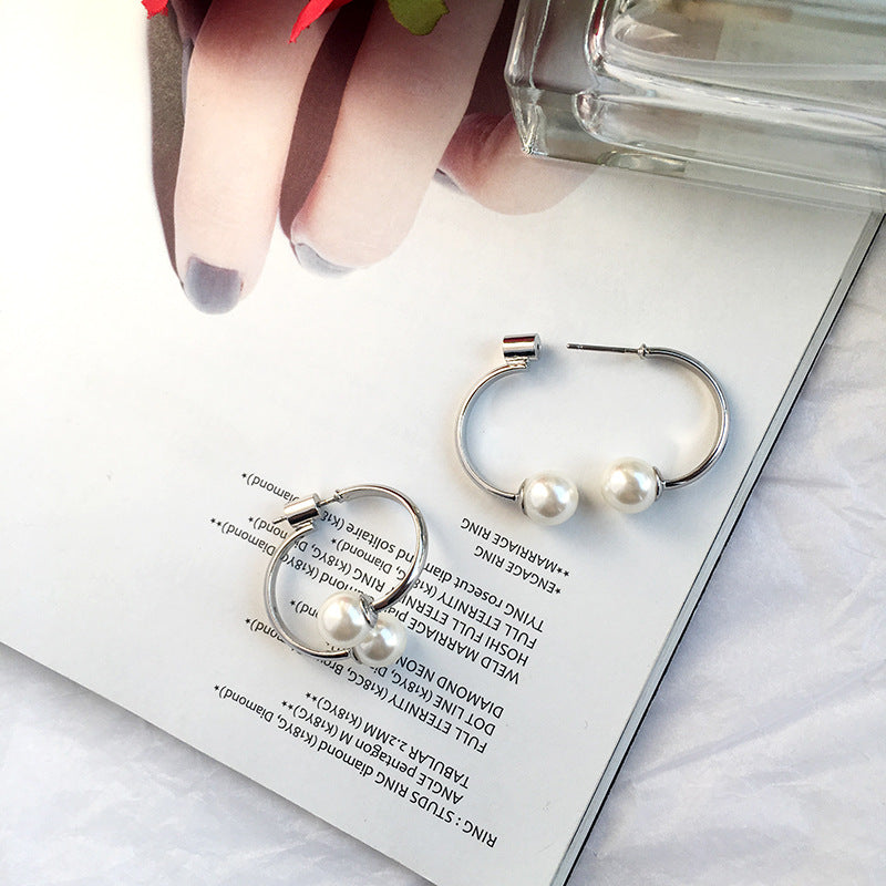 Two Pearl Earrings with a South Korean Twist