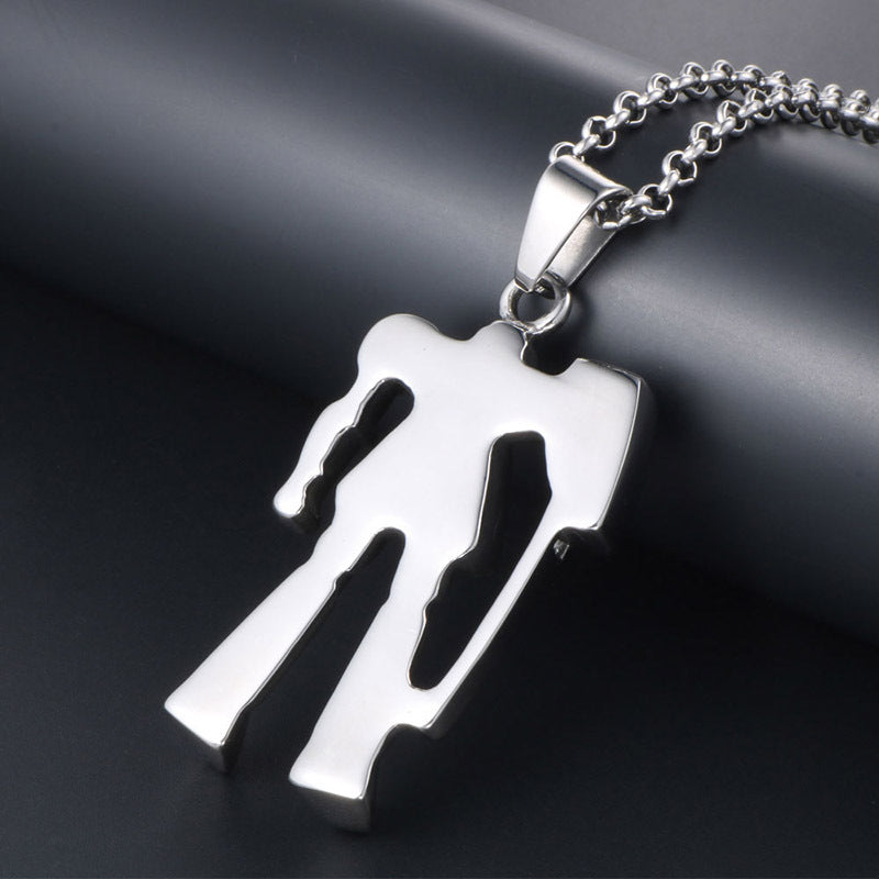 Heroic Titanium Steel Iron Man Fighter Pendant - Customized Men's Jewelry Gift