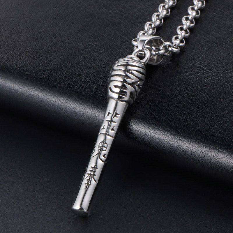 Minimalist Titanium Steel Matchstick Pendant Necklace for All - Trendy Soul Devouring Design