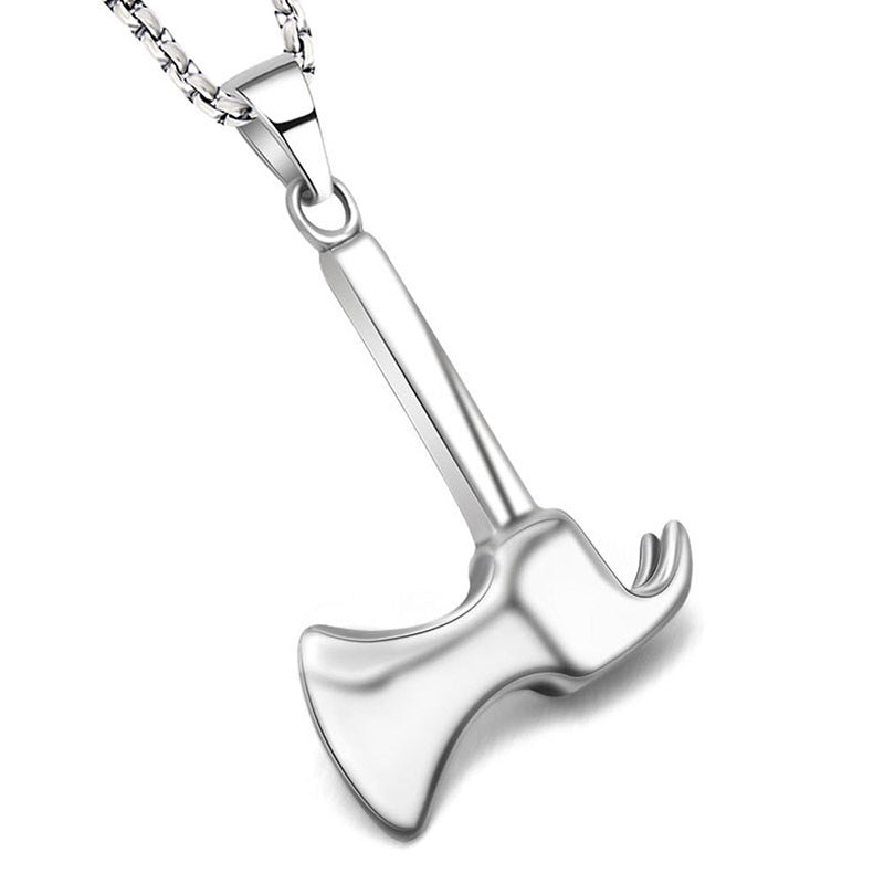 Customizable Titanium Steel Axe Necklace for Men - Inspired by Japanese and Korean Culture